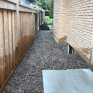 Kick Gas Lawn Care provides landscaping services like aggregate installations throughout Mississauga.